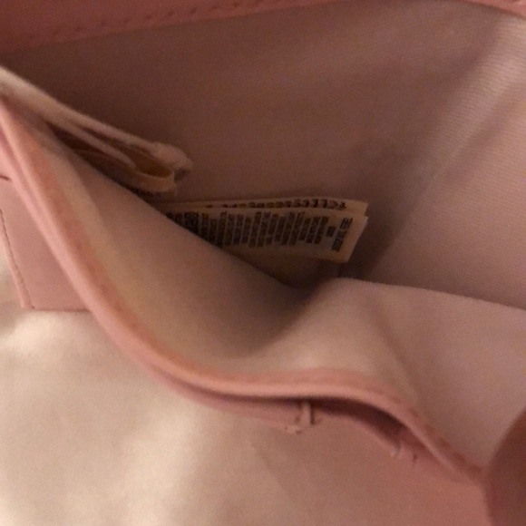 Ted Baker London Ferel Sunburst Feather Pink Leather Trifold Wallet NWT - Picture 12 of 15